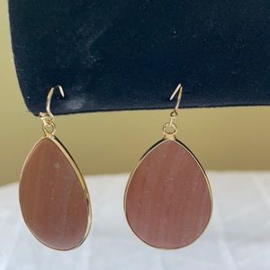 Panacea Brown Stone Teardrop Earrings